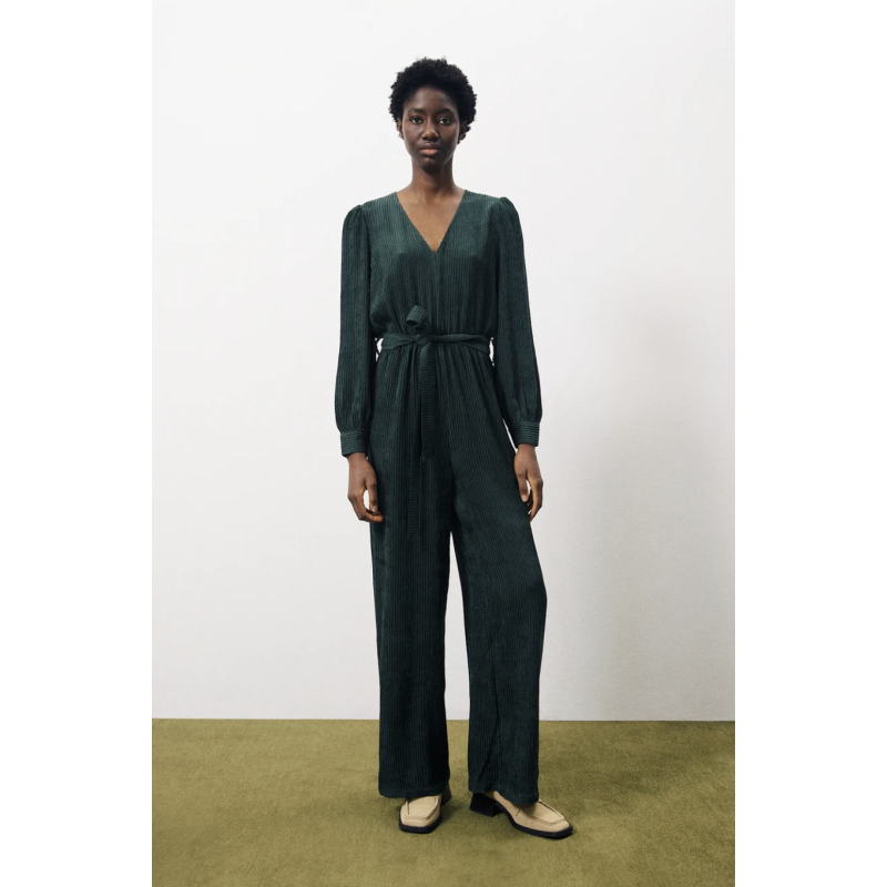 Combinaison velours vert